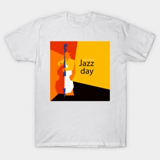 Jazz musician polygonal background T-Shirt